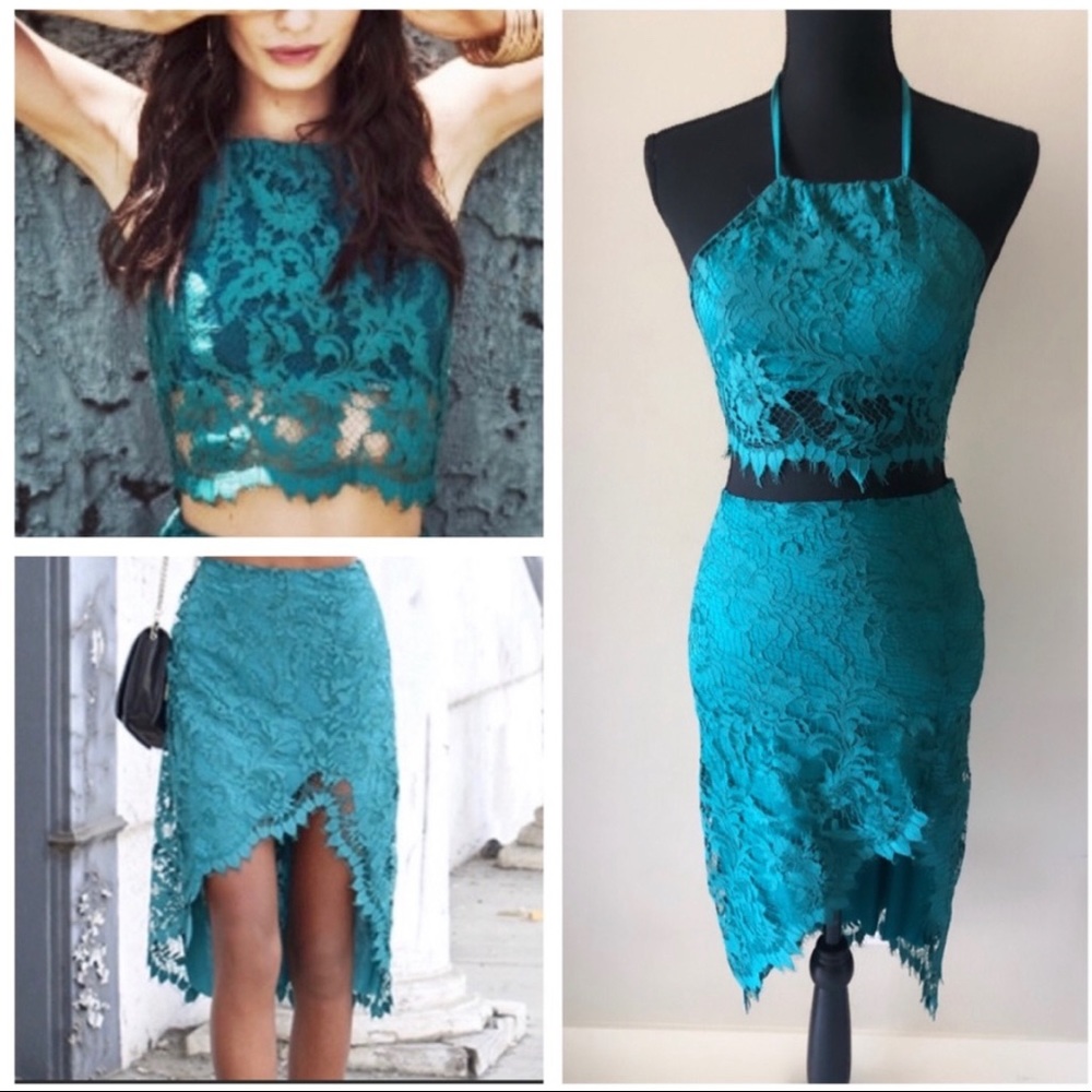 for Love and Lemons Maui Lace Two Piece Set